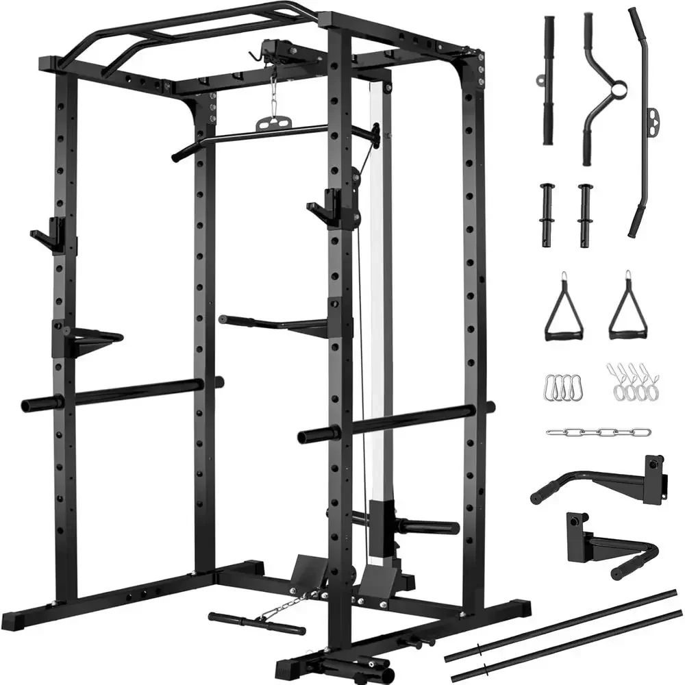 Lat Pulldown Bar - 2000LBS 용량의 파워 랙 (랫풀다운, 다기능