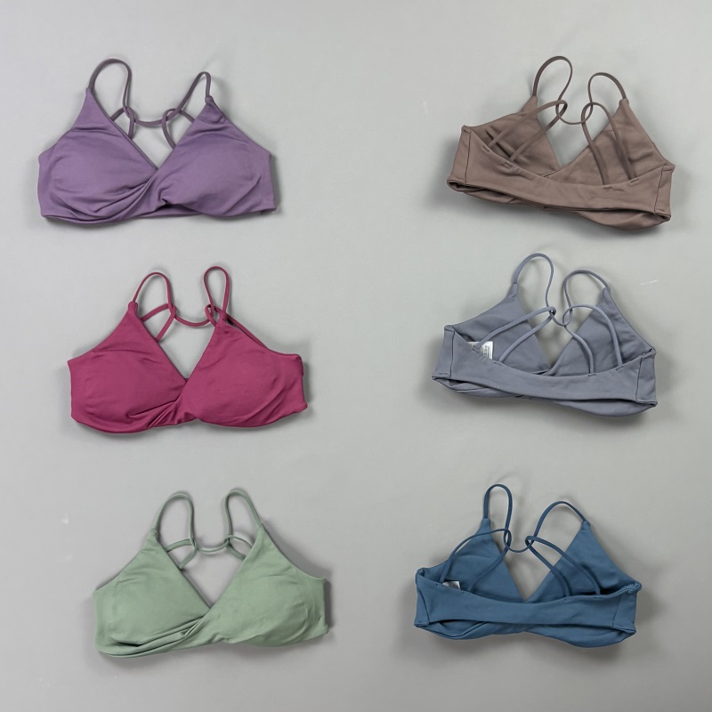 Yoga Fitness Tapis - 비전 여성 스포츠 브라 V넥 트위스트