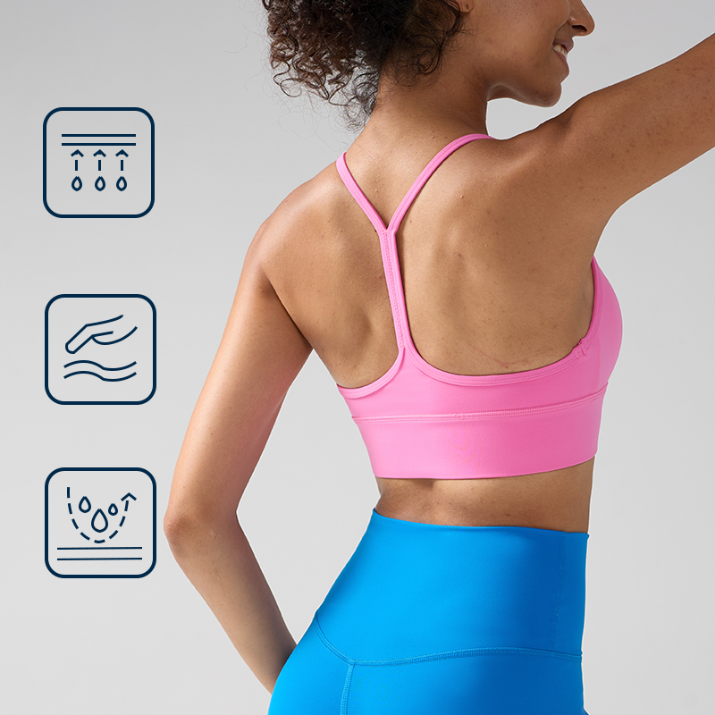 Yoga Y Fitness - 여성용 푸시업 스포츠 브라 Y-백 피트니스