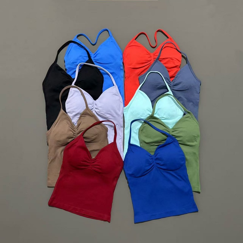 Yoga Fitness Tapis - 여성용 짐 스포츠 탑 심리스 요가