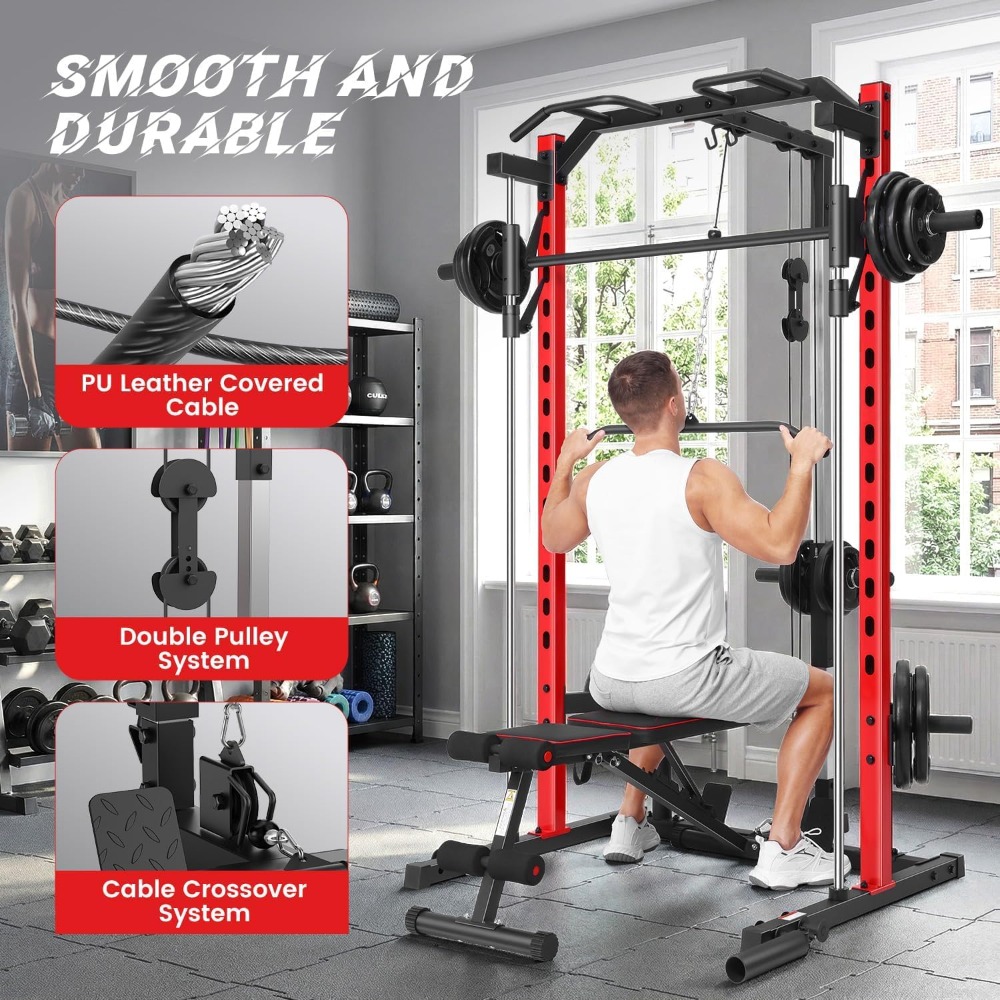 올인원 스미스 머신 파워 랙 (랫풀다운, 풀업바, 바벨 - Lat Pulldown Bar 리뷰 및 가격
