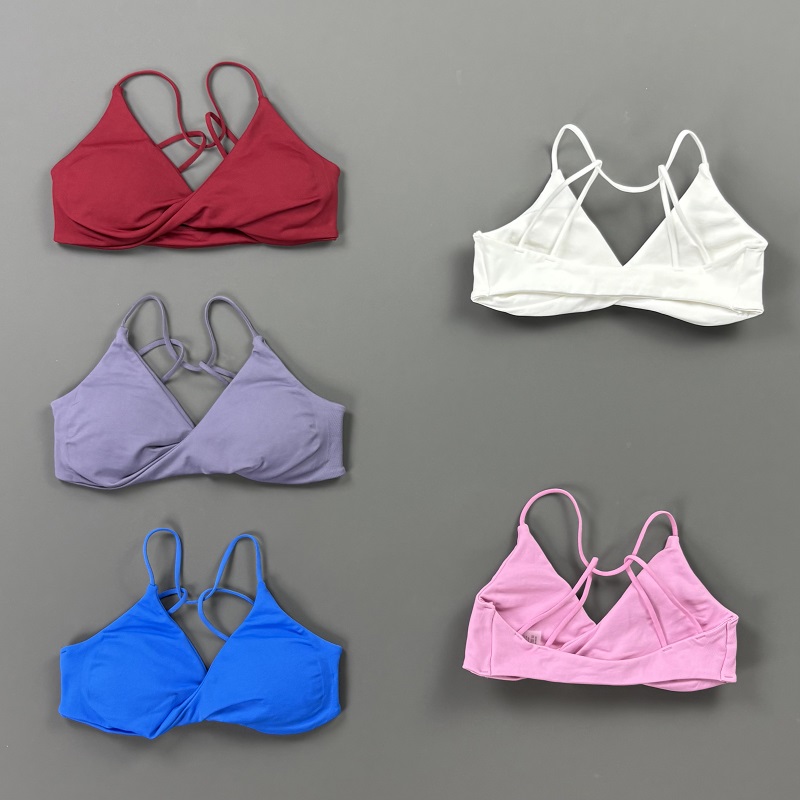 비전 여성 스포츠 브라 V넥 트위스트 프론트 얇은 스트 - Yoga Fitness Tapis 리뷰 및 가격