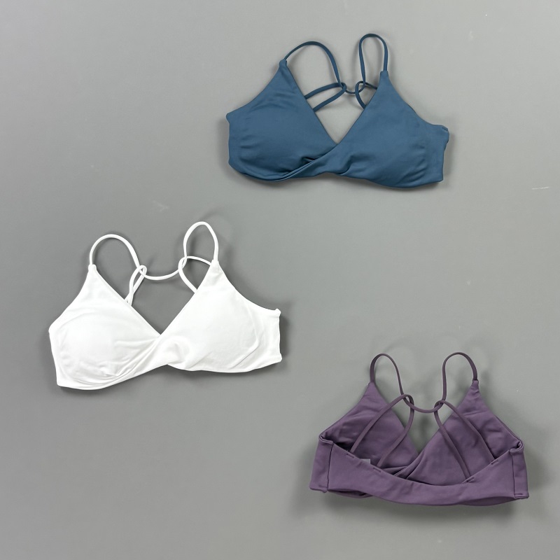 비전 여성 스포츠 브라 V넥 트위스트 프론트 얇은 스트 - Yoga Fitness Tapis 리뷰 및 가격