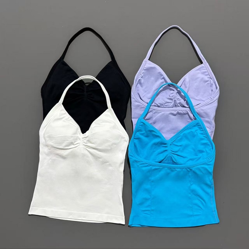 여성용 짐 스포츠 탑 심리스 요가 탱크 탈부착 가능한  - Yoga Fitness Tapis 리뷰 및 가격
