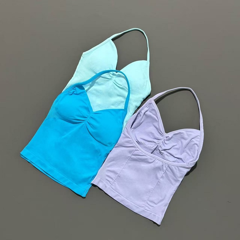 여성용 짐 스포츠 탑 심리스 요가 탱크 탈부착 가능한  - Yoga Fitness Tapis 리뷰 및 가격